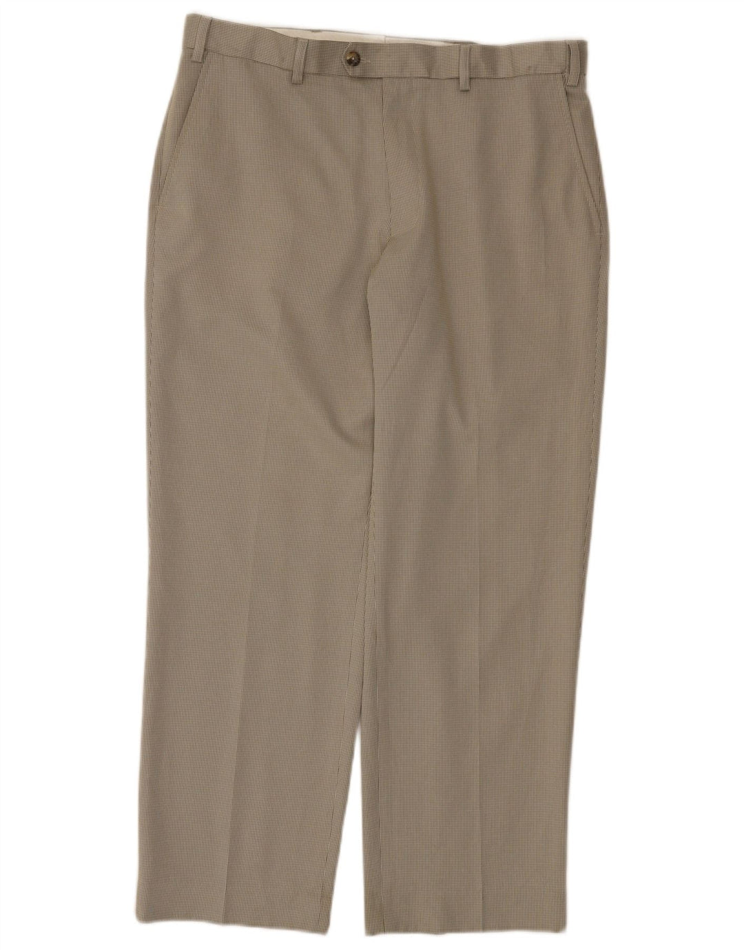 Marks & Spencer Mens Regular Suit Trousers W36 L29 Green Houndstooth