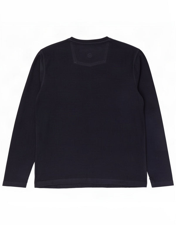 Fat Face Mens Top Long Sleeve Large Navy Blue Cotton