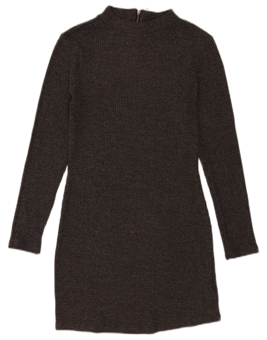 Marks & Spencer Womens Long Sleeve Jumper Dress UK 12 Medium Grey Flecked