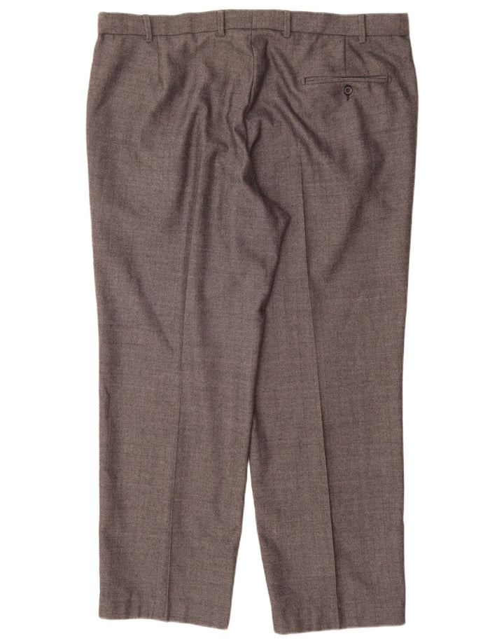 Marks & Spencer Mens Straight Regular Fit Suit Trousers W40 L29 Grey Wool