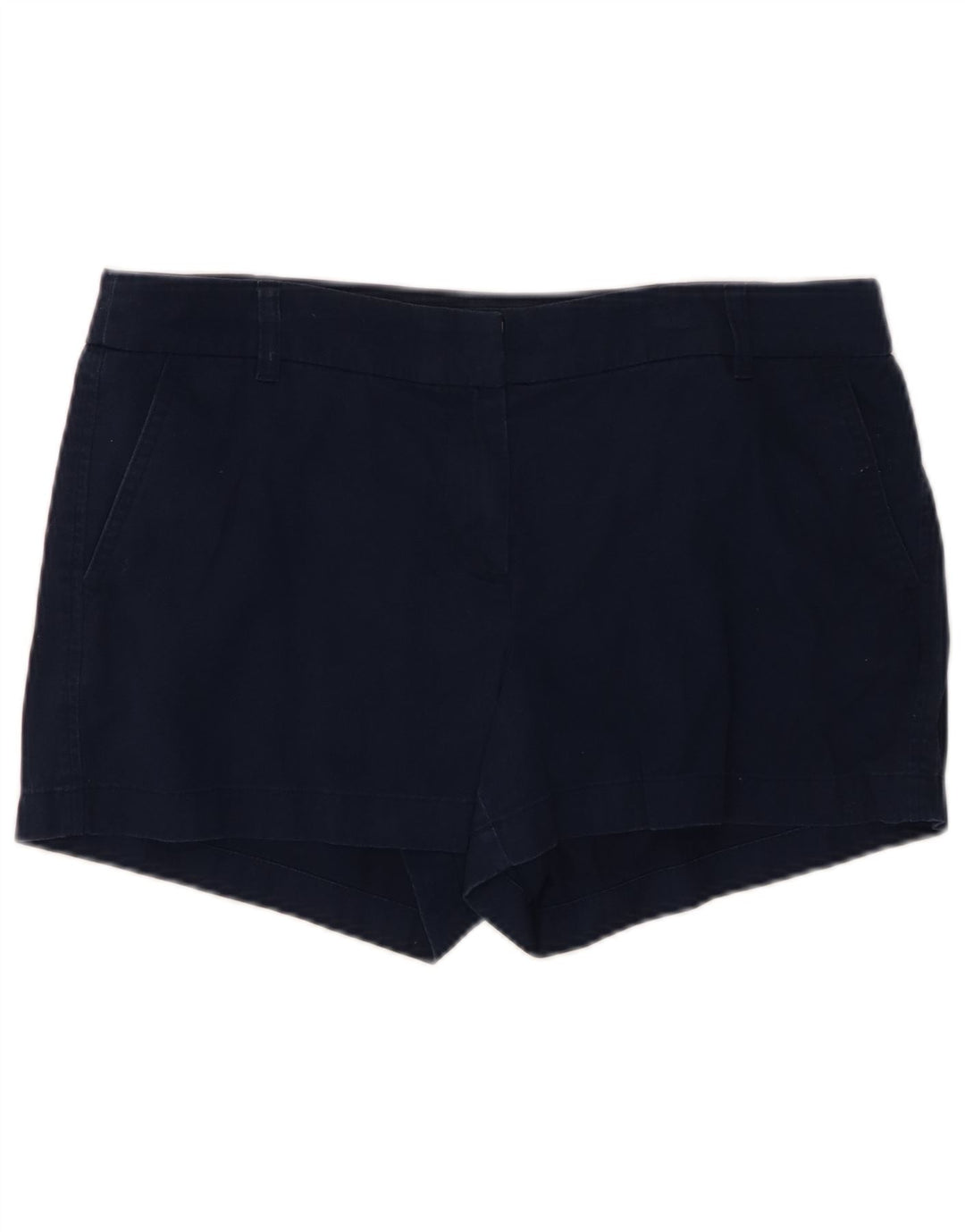 J. CREW Womens Chino Shorts US 12 Large W34  Navy Blue Cotton