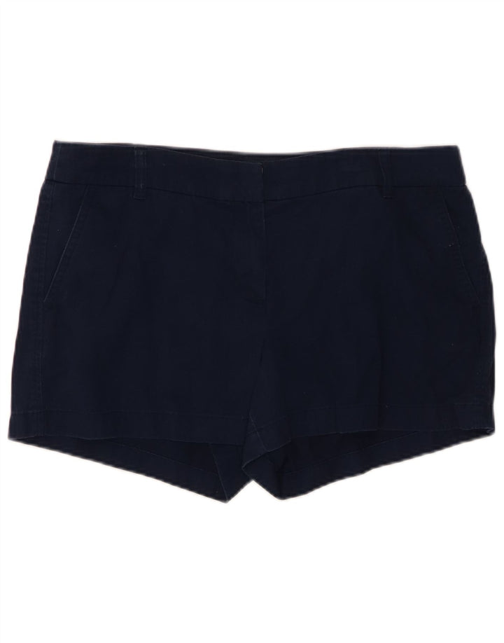 J. CREW Womens Chino Shorts US 12 Large W34  Navy Blue Cotton