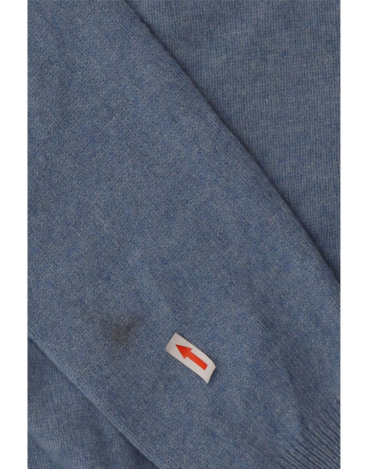 Marlboro Classics Mens Crew Neck Jumper Sweater Medium Blue Wool