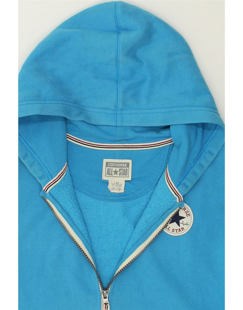 CONVERSE Boys Zip Hoodie Sweater 12-13 Years Large  Blue Cotton | Vintage Converse | Thrift | Second-Hand Converse | Used Clothing | Messina Hembry 