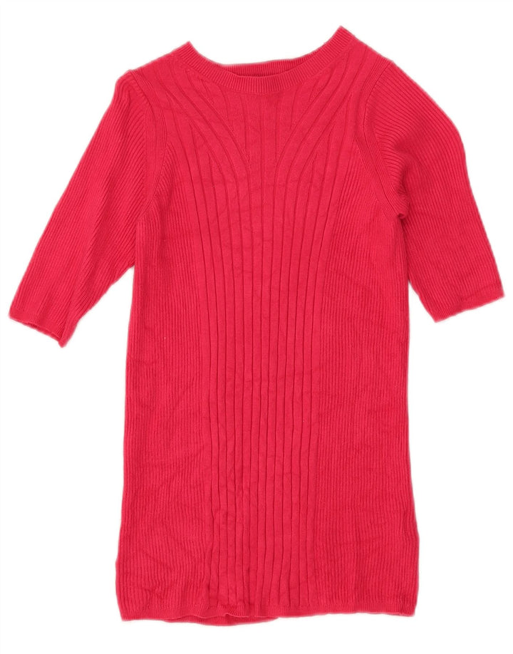 Marks & Spencer Womens Boat Neck Jumper Sweater UK 8 Small Pink