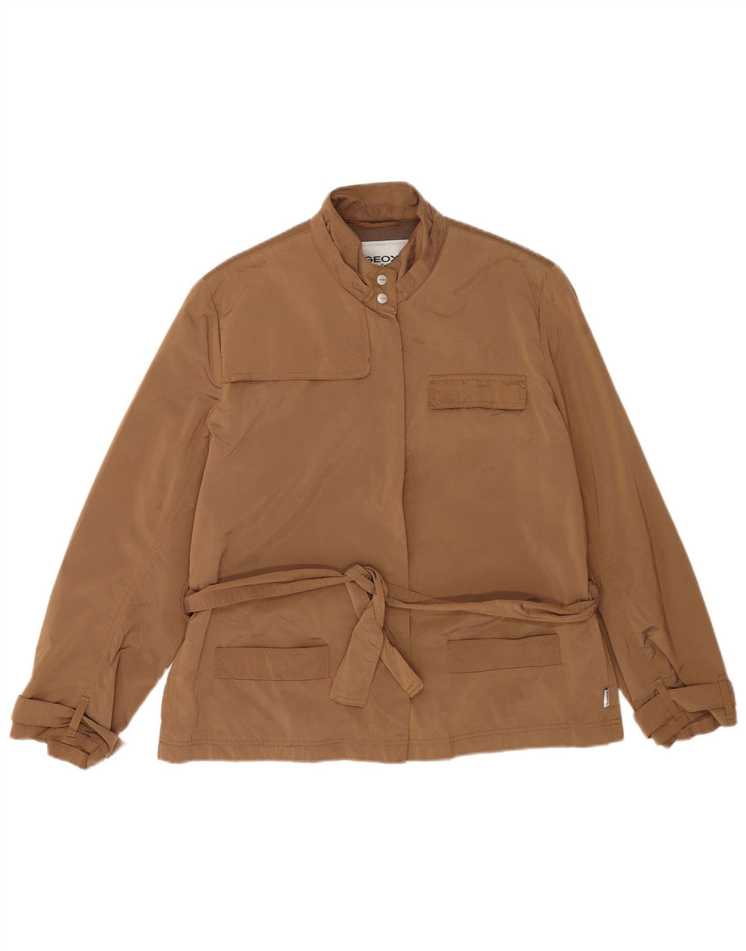 Geox Womens Respira Utility Jacket UK 18 XL Brown Polyester