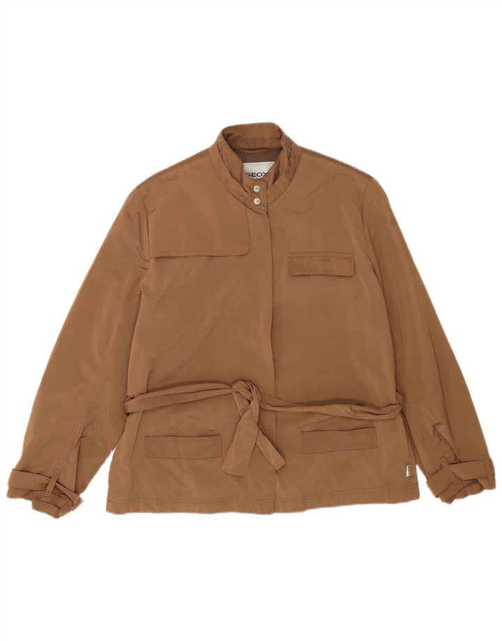 Geox Womens Respira Utility Jacket UK 18 XL Brown Polyester