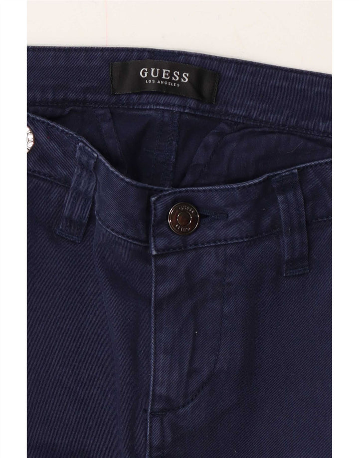 Guess Womens Slim Chino Trousers W30 L28 Navy Blue