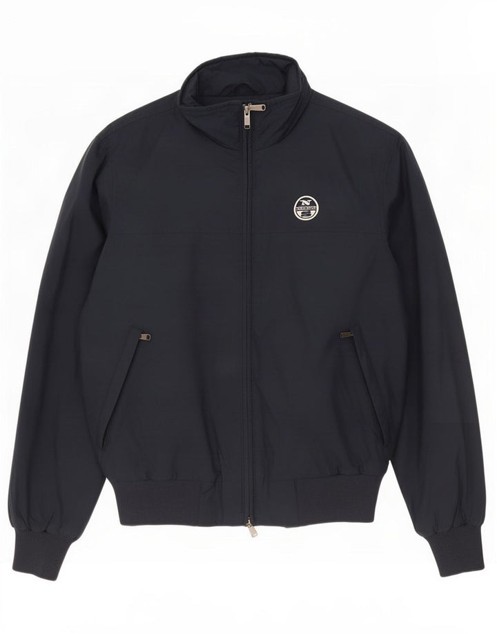 North Sails Mens Bomber Jacket UK 38 Medium Navy Blue Polyamide