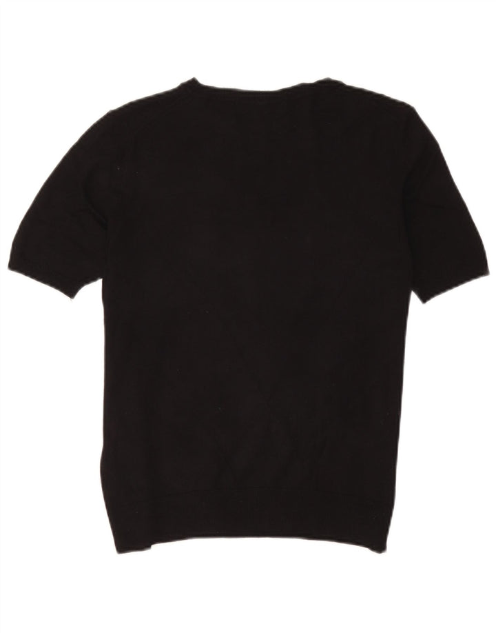 Marks & Spencer Womens Blouse Top UK 10 Small Black Viscose