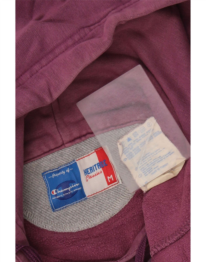 CHAMPION Womens Heritage Classics Hoodie Jumper UK 14 Medium Burgundy