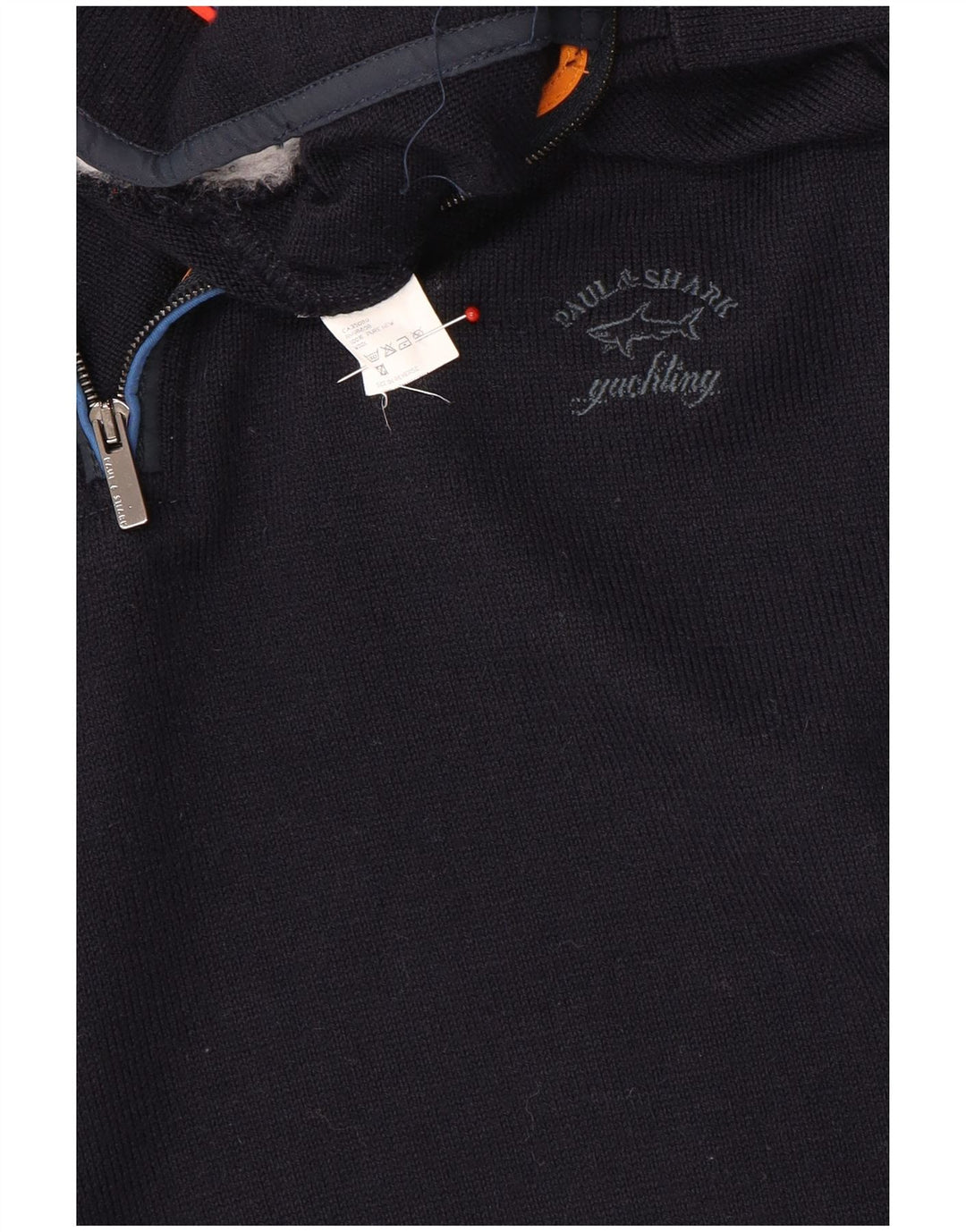 Paul & Shark Mens Zip Neck Jumper Sweater Medium Navy Blue Wool