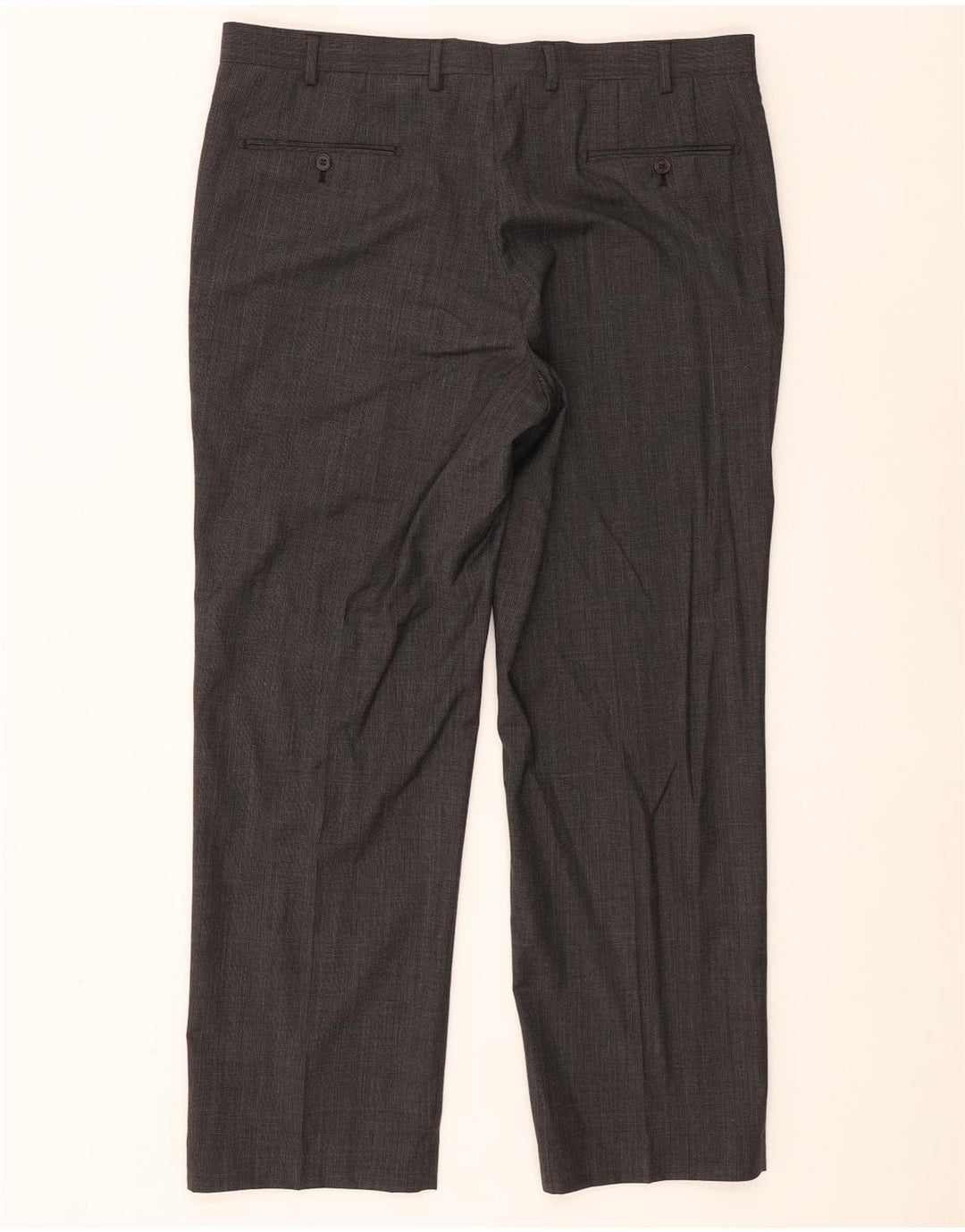 Marks & Spencer Mens Autograph Straight Suit Trousers W38 L31 Grey Wool