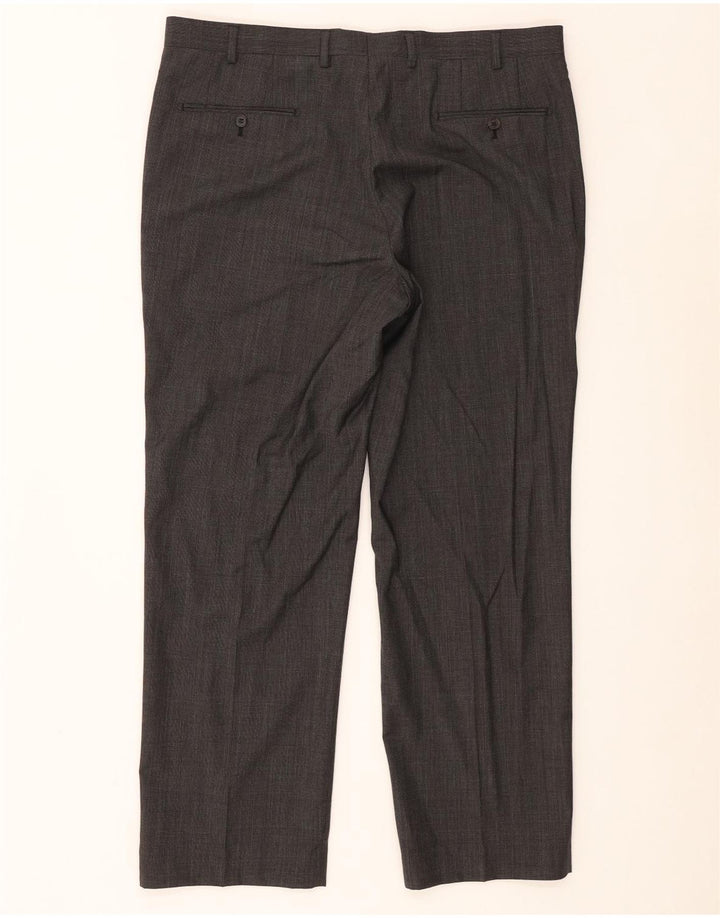 Marks & Spencer Mens Autograph Straight Suit Trousers W38 L31 Grey Wool