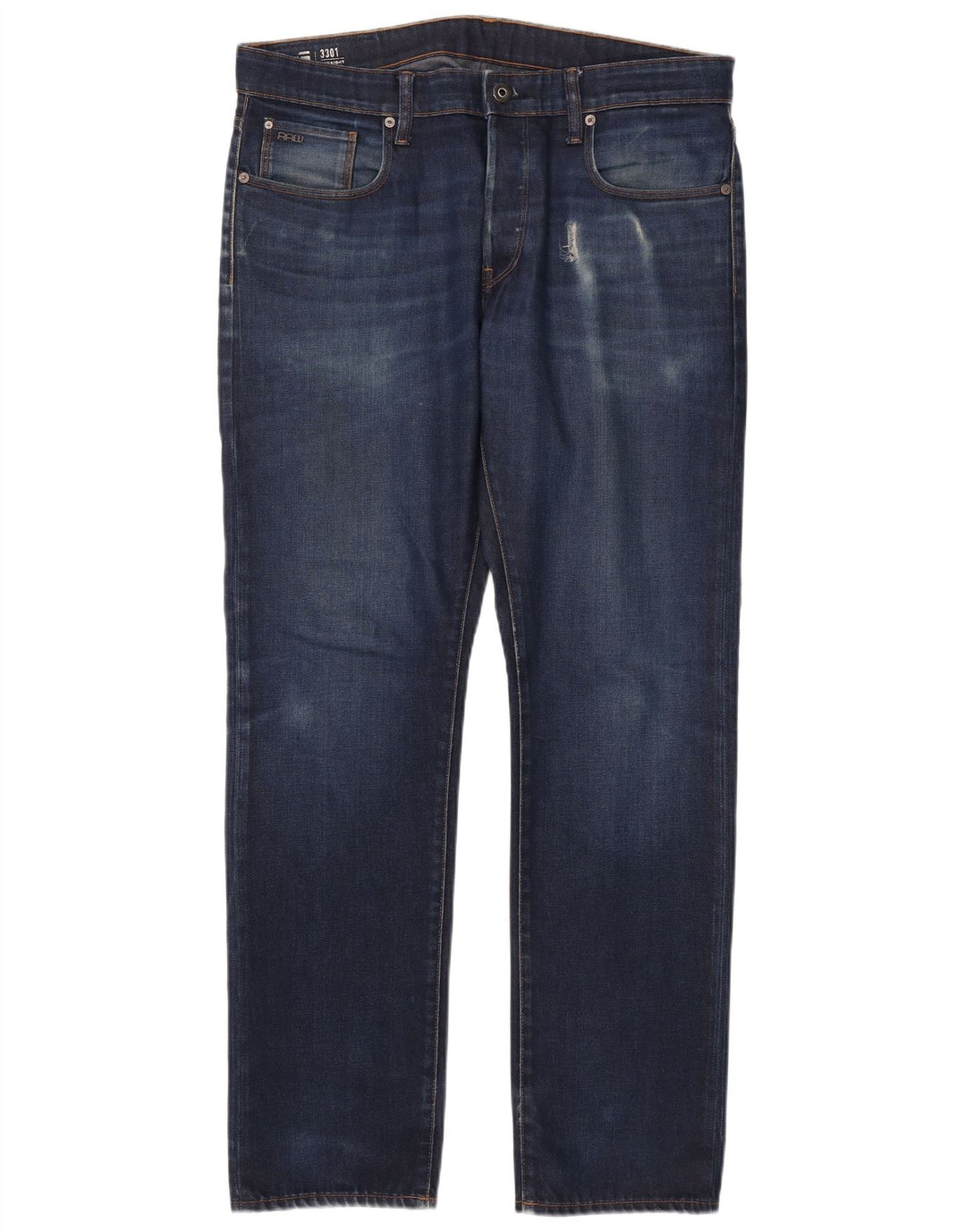 G-Star Mens Slim Jeans W38 L34 Navy Blue Cotton