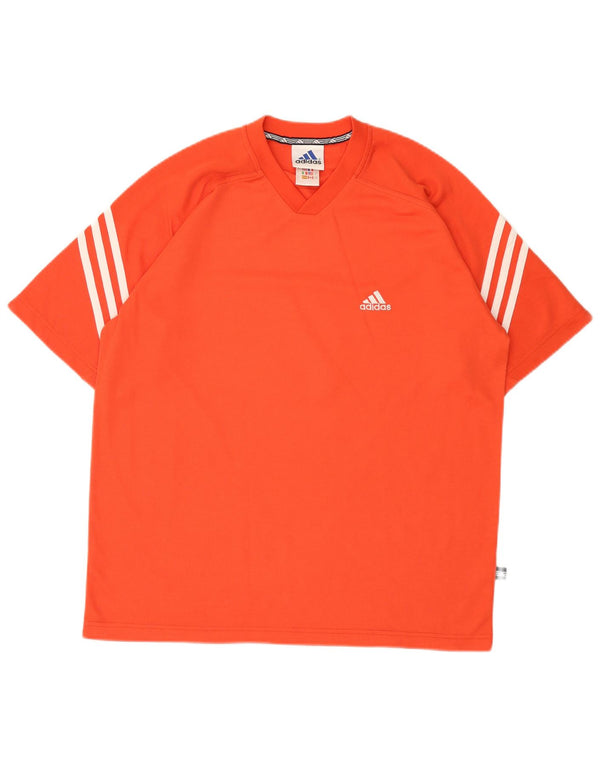 Adidas Mens Graphic T-Shirt Top UK 40/42 Medium Orange Polyester