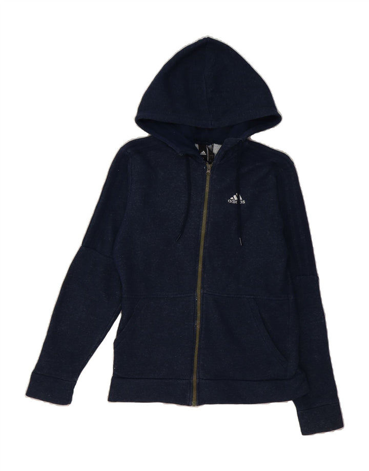 ADIDAS Mens Zip Hoodie Sweater XS Navy Blue Vintage Adidas and Second-Hand Adidas from Messina Hembry 