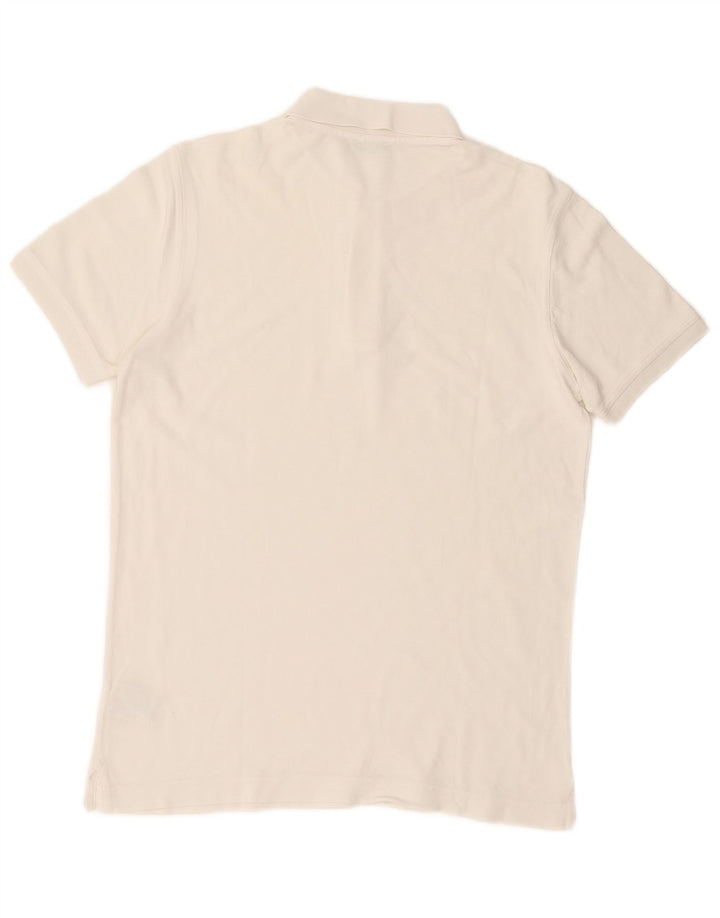 BENETTON Mens Polo Shirt Small White Cotton