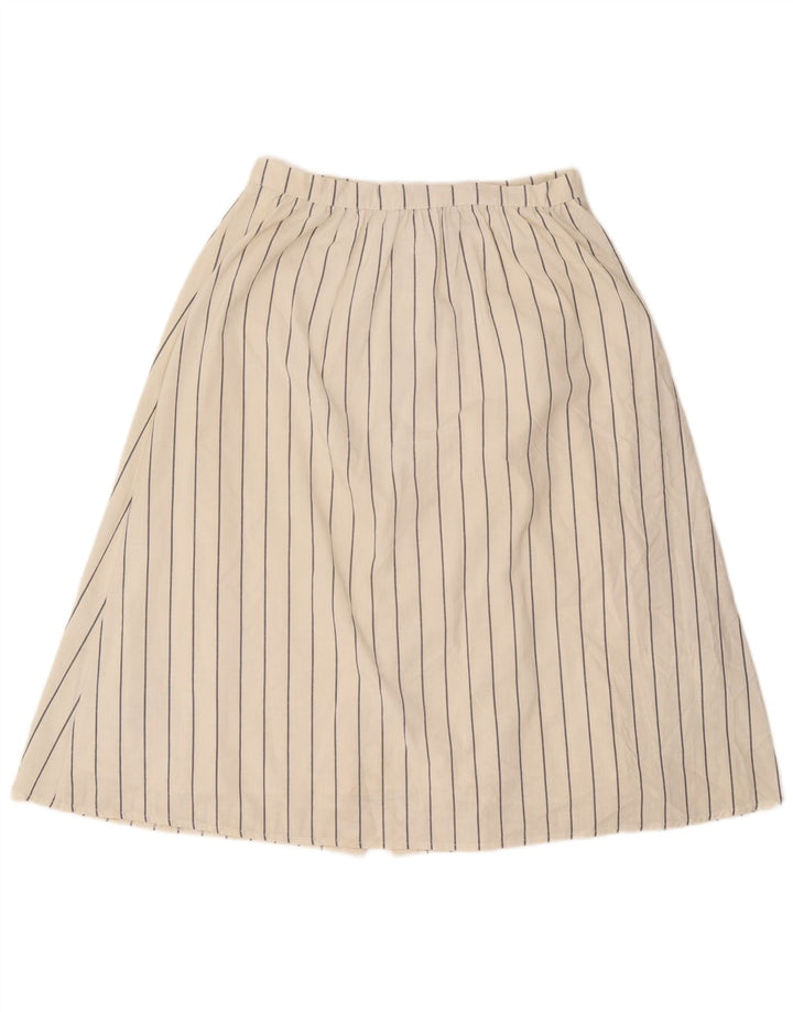 Oasis Womens A-Line Skirt UK 12 Medium W28 White Striped