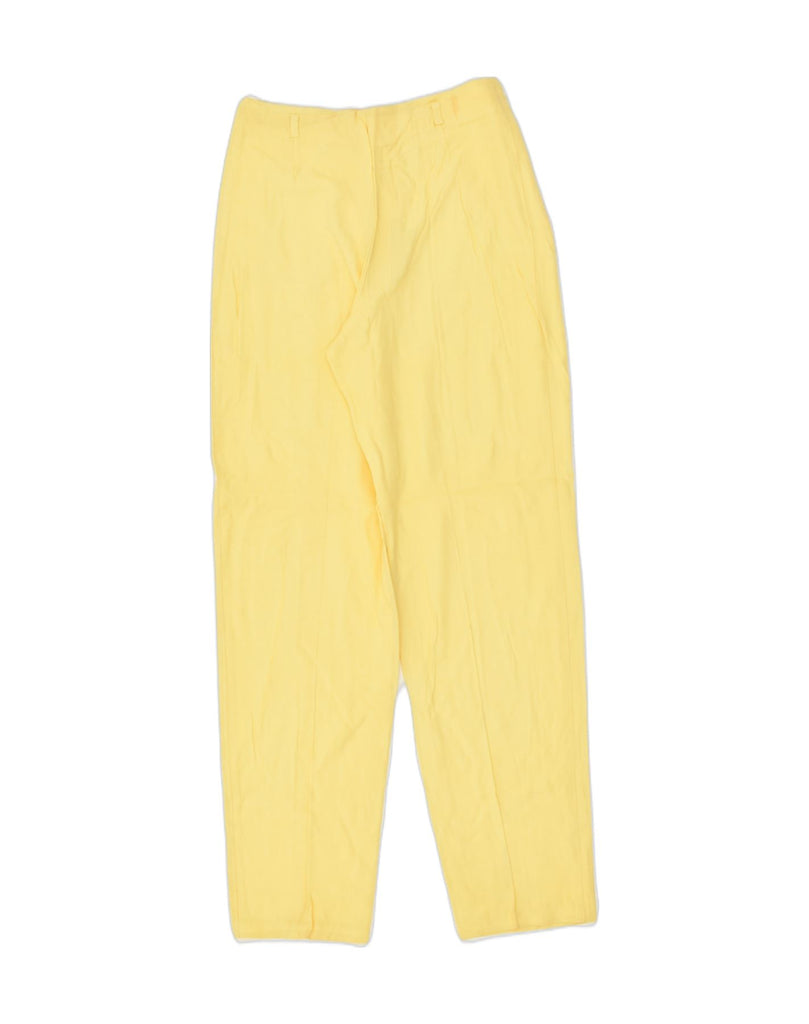 ROSNER Womens Pegged Casual Trousers IT 42 Medium W28 L32 Yellow Viscose | Vintage Rosner | Thrift | Second-Hand Rosner | Used Clothing | Messina Hembry 