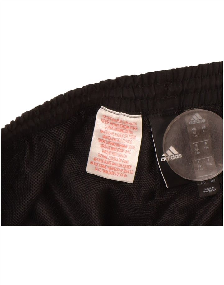 Adidas Boys Tracksuit Trousers Joggers 13-14 Years  Black Polyester