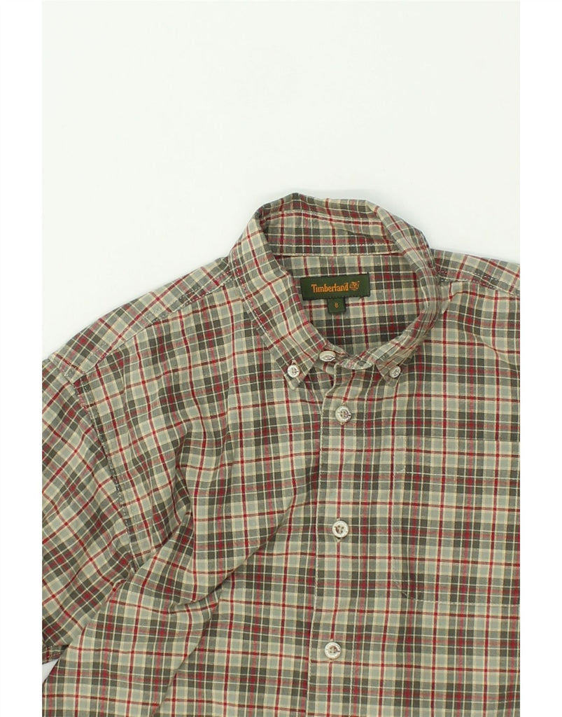 TIMBERLAND Boys Shirt 7-8 Years Green Check Cotton | Vintage Timberland | Thrift | Second-Hand Timberland | Used Clothing | Messina Hembry 