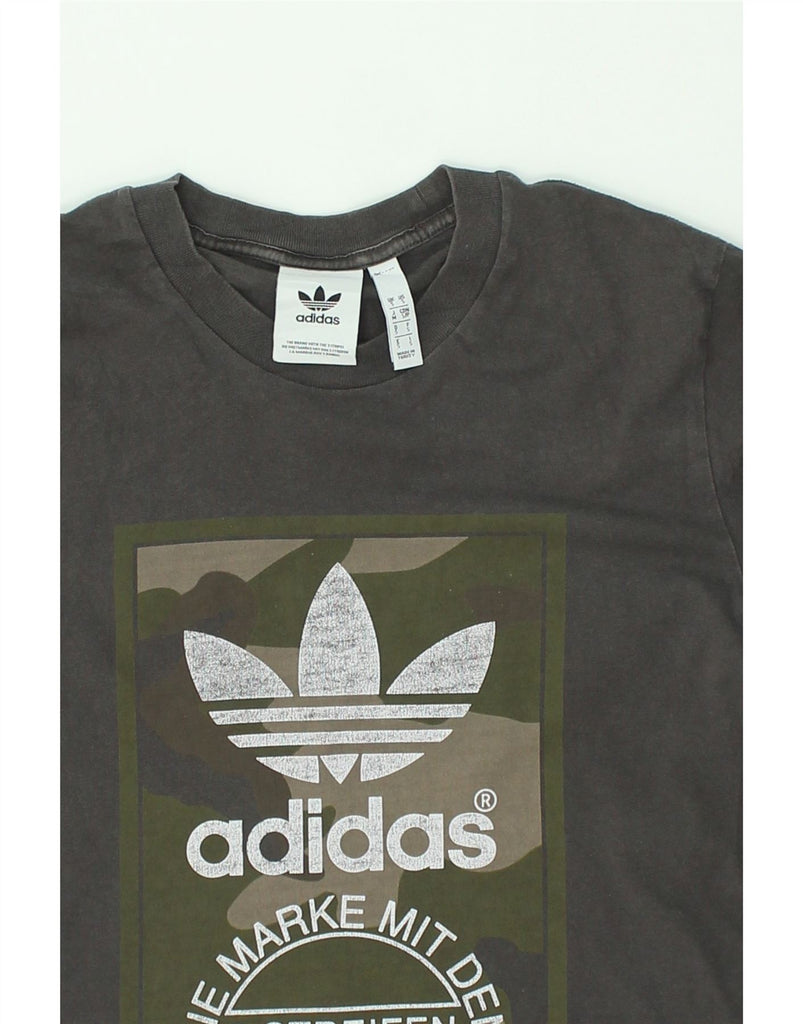 ADIDAS Mens Graphic T-Shirt Top Small Grey Cotton | Vintage Adidas | Thrift | Second-Hand Adidas | Used Clothing | Messina Hembry 