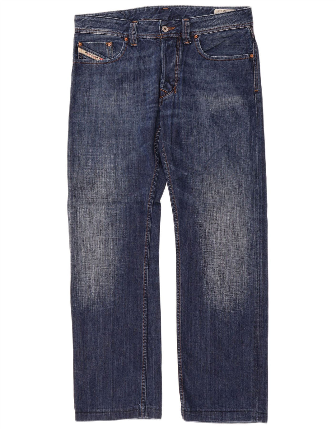 Diesel Mens Straight Jeans W32 L31 Blue Cotton