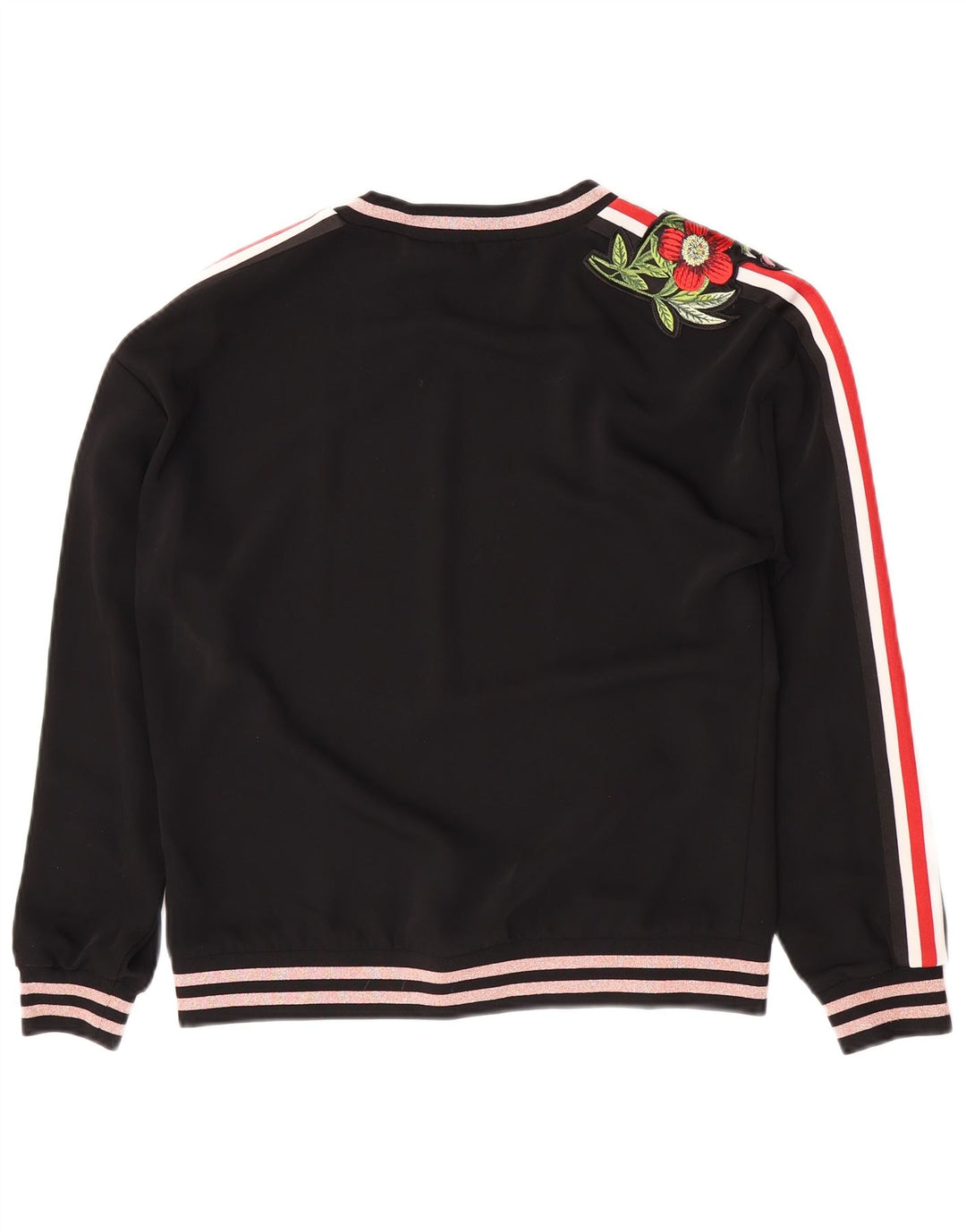 Ted Baker Womens Graphic Sweatshirt Jumper UK 14 Medium Black Floral