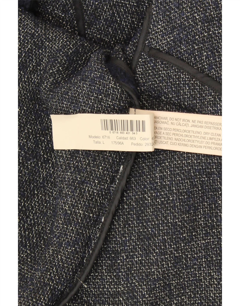 MASSIMO DUTTI Womens Hooded Cardigan Sweater UK 16 Large Navy Blue Wool Vintage Massimo Dutti and Second-Hand Massimo Dutti from Messina Hembry 