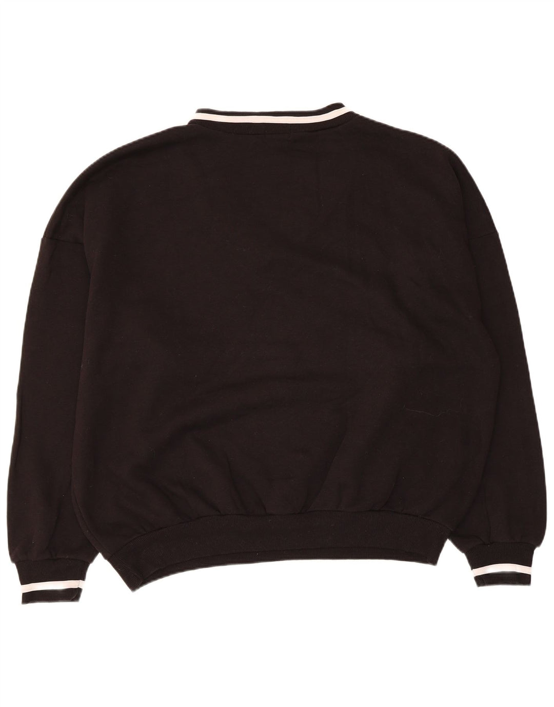 Prettylittlething Womens Graphic Sweatshirt Jumper UK 10 Small Black