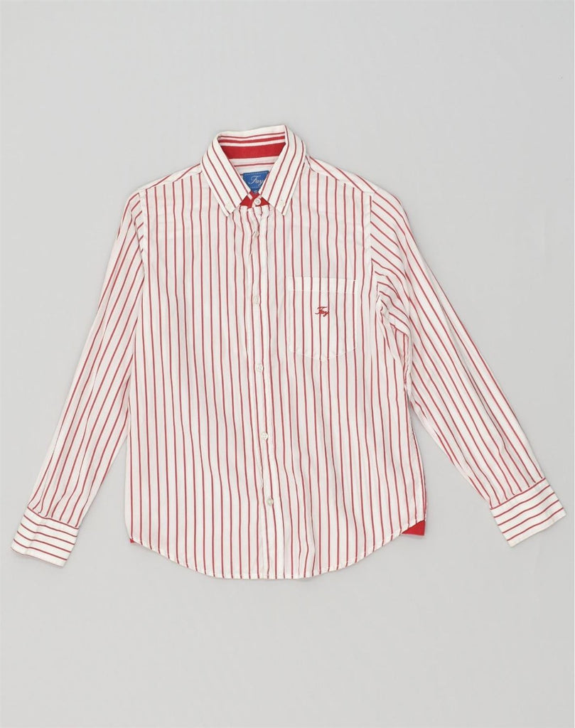 FAY Boys Shirt 9-10 Years Red Striped Cotton | Vintage Fay | Thrift | Second-Hand Fay | Used Clothing | Messina Hembry 