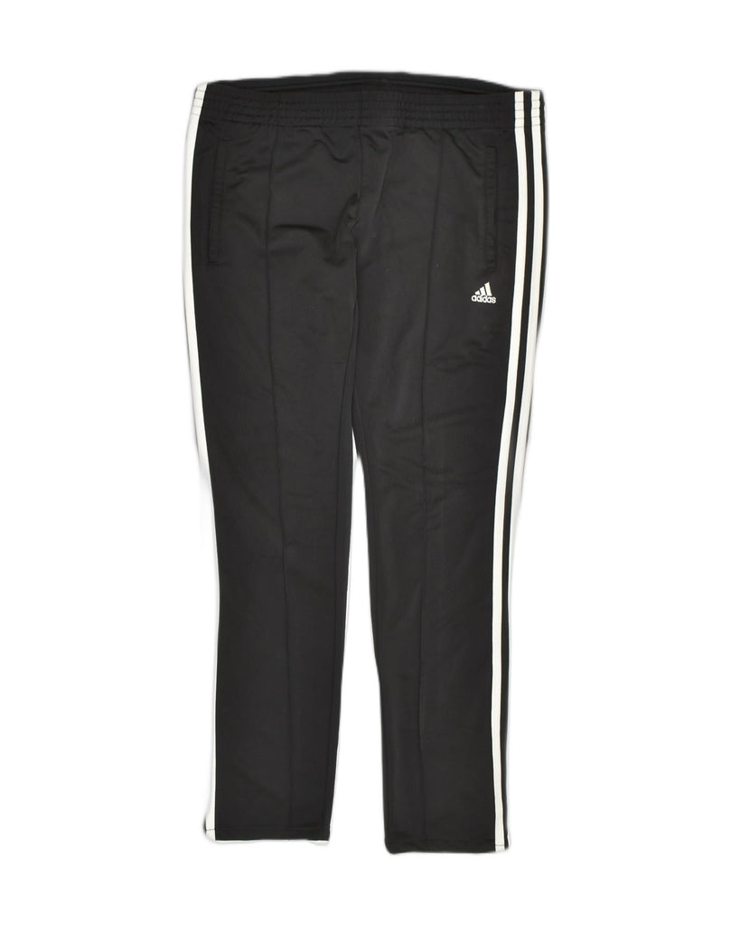 ADIDAS Womens Tracksuit Trousers UK 12 Medium Black Polyester | Vintage Adidas | Thrift | Second-Hand Adidas | Used Clothing | Messina Hembry 