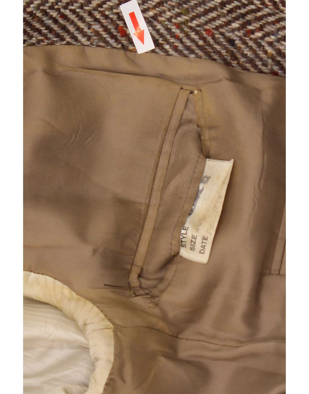 Vintage Mens 2 Button Blazer Jacket UK 38 Medium Brown Herringbone