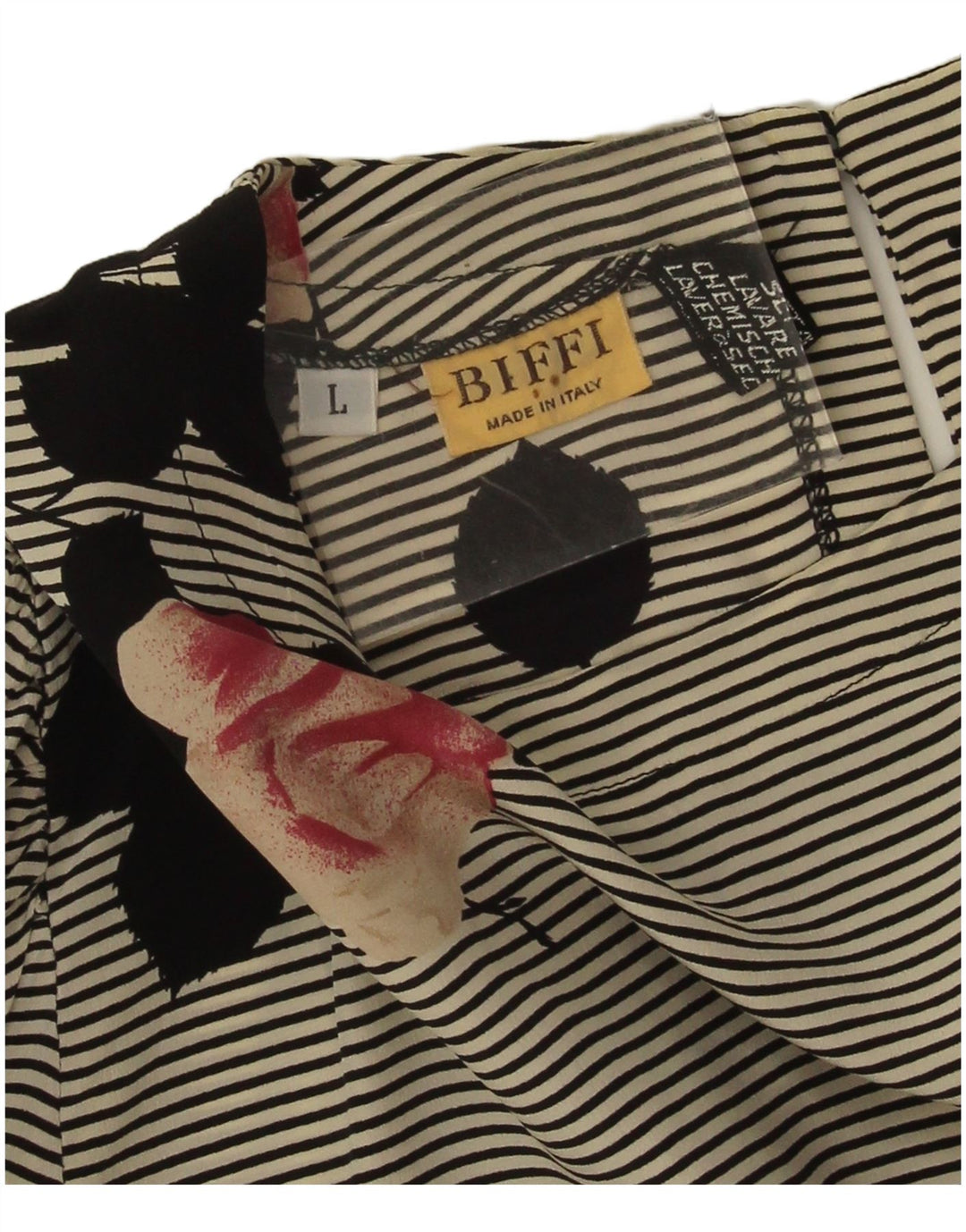 Biffi Womens Long Sleeve Blouse Top UK 16 Large Grey Floral Silk