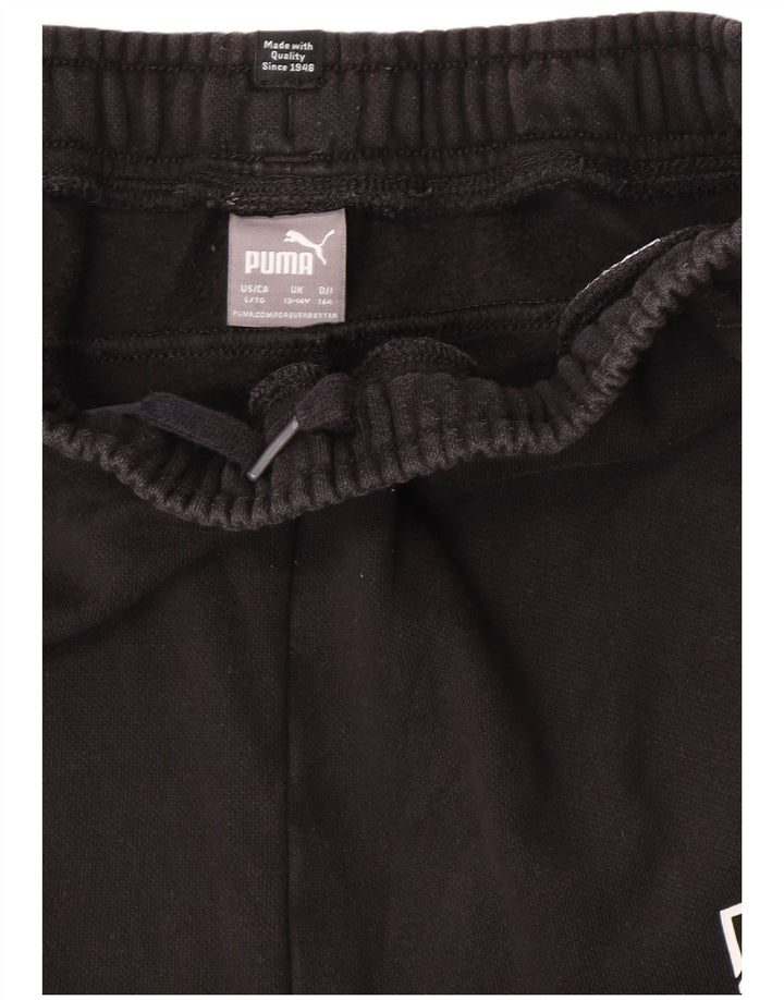 Puma Boys Graphic Tracksuit Trousers Joggers 13-14 Years  Black