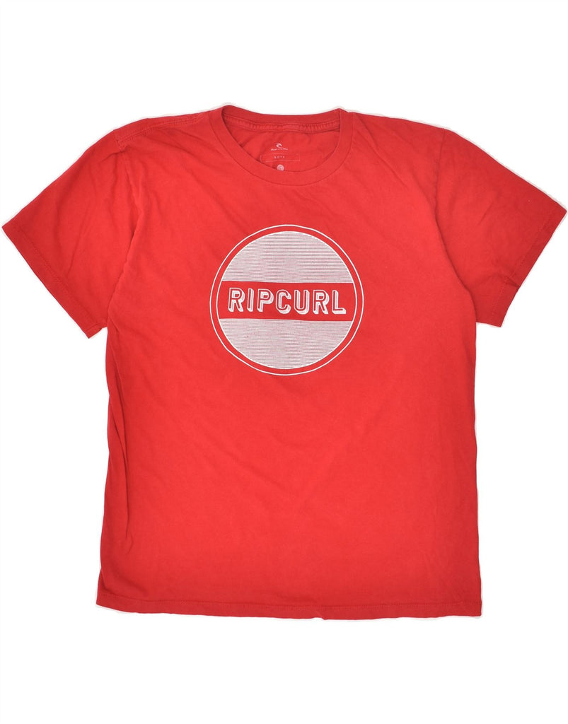 RIP CURL Boys Graphic T-Shirt Top 13-14 Years Large Red Cotton | Vintage Rip Curl | Thrift | Second-Hand Rip Curl | Used Clothing | Messina Hembry 