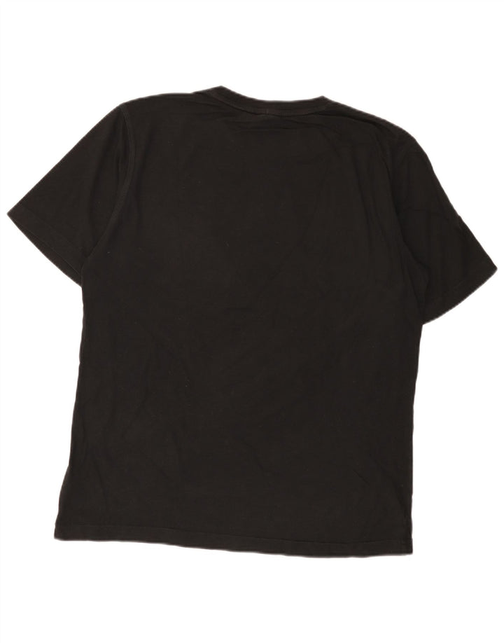 Adidas Mens Graphic T-Shirt Top Medium Black Cotton