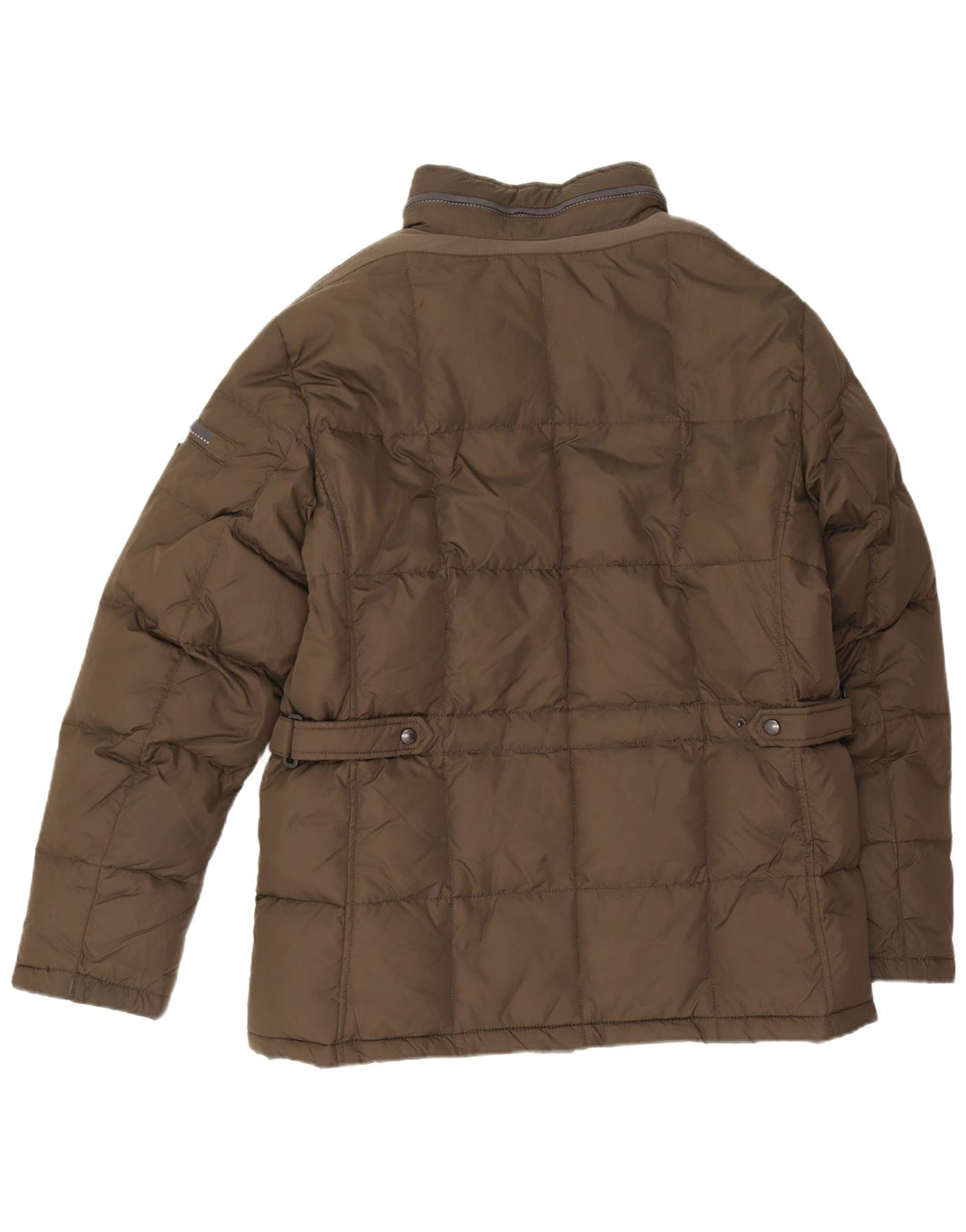 Geox Mens Hooded Padded Jacket UK 42 XL Khaki Polyamide