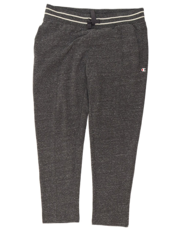 Champion Womens Tracksuit Trousers UK 14 Large Grey Flecked Cotton
