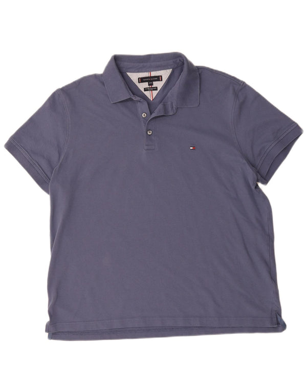 Tommy Hilfiger Mens Slim Fit Polo Shirt 3XL Navy Blue Cotton