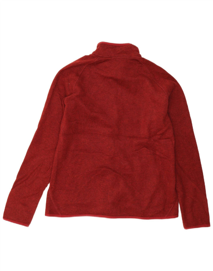 Eddie Bauer Womens Tracksuit Top Jacket UK 18 XL Red Flecked Polyester