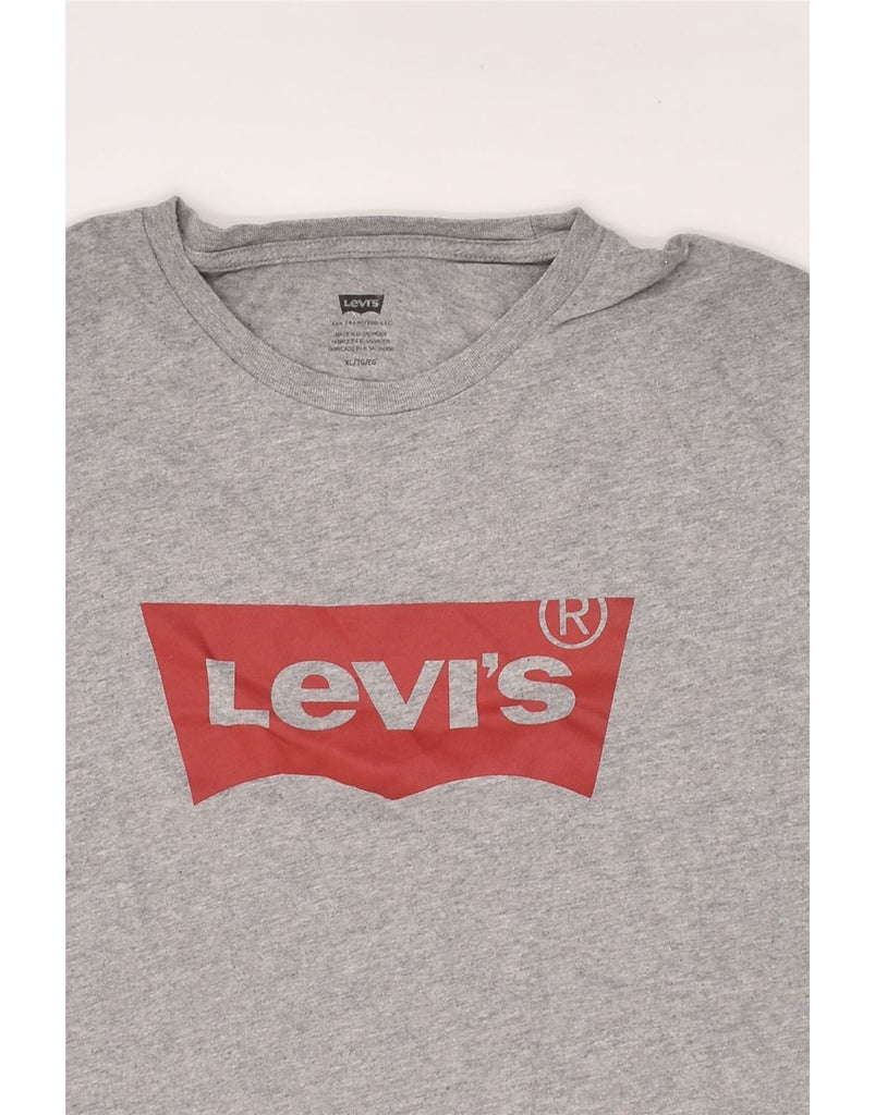 LEVI'S Mens Tall Slim Graphic T-Shirt Top XL Grey Cotton | Vintage Levi's | Thrift | Second-Hand Levi's | Used Clothing | Messina Hembry 