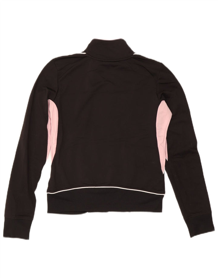 Puma Womens Crop Tracksuit Top Jacket UK 10 Small Black Colourblock
