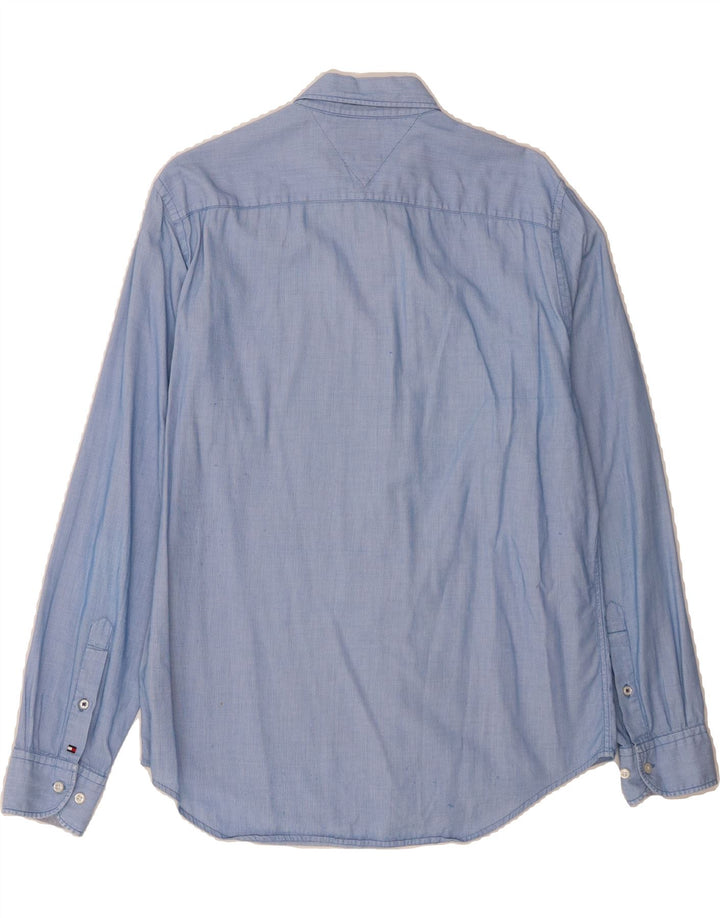 TOMMY HILFIGER Mens New York Fit Shirt Medium Blue Cotton Vintage Tommy Hilfiger and Second-Hand Tommy Hilfiger from Messina Hembry 