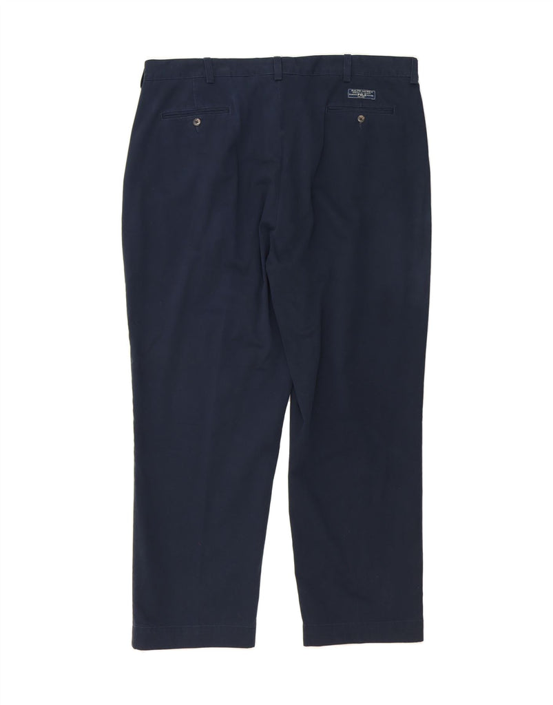 POLO RALPH LAUREN Mens Pegged Chino Trousers W42 L30 Navy Blue Cotton Vintage Polo Ralph Lauren and Second-Hand Polo Ralph Lauren from Messina Hembry 