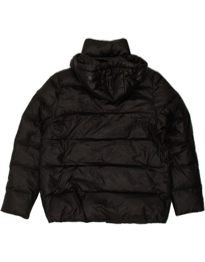 MICHAEL KORS Womens Hooded Padded Jacket UK 10 Small Black Polyester | Vintage Michael Kors | Thrift | Second-Hand Michael Kors | Used Clothing | Messina Hembry 
