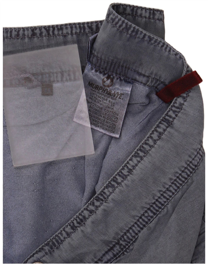 Murphy & Nye Mens Casual Shorts W38 XL Blue Cotton