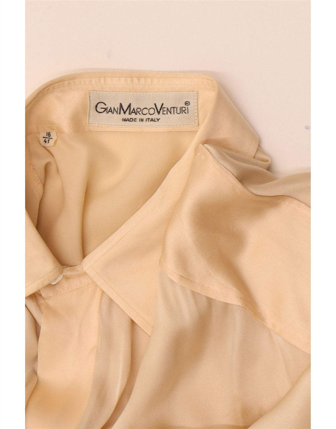 Gian Marco Venturi Mens Military Shirt Size 16 41 Large Beige