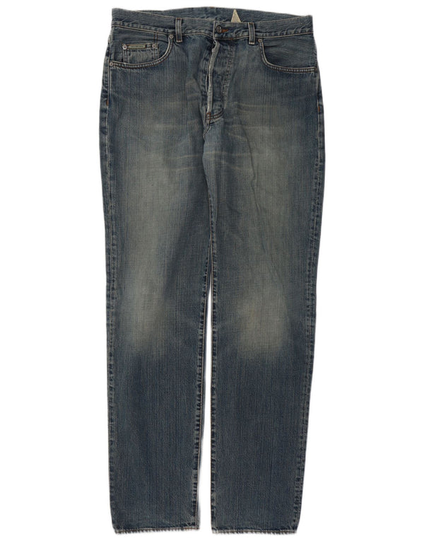 Calvin Klein Womens Slim Jeans W36 L34 Blue Cotton